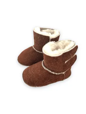 Brown Baby Natural Sheepskin Boots